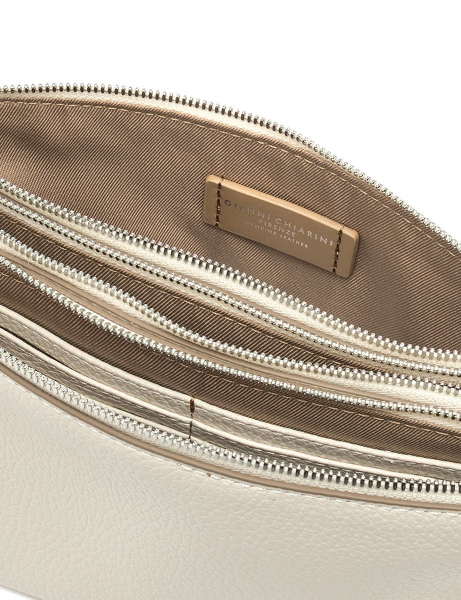 borsa pelle lucille marble - gianni chiarini - clutch