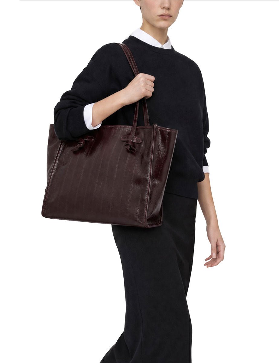 borsa pelle marcella bordeaux - gianni chiarini - shopper