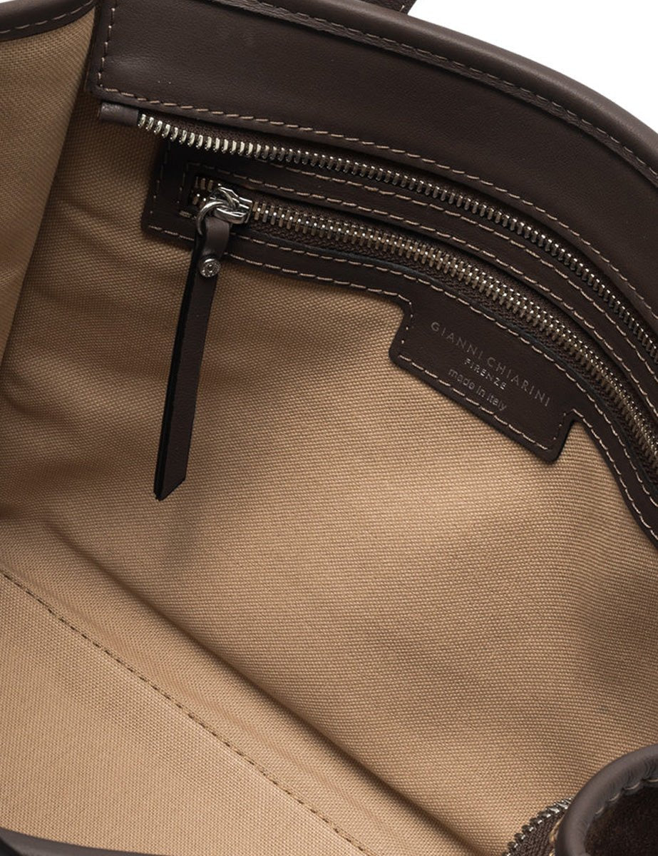 borsa pelle marcella espresso - gianni chiarini - shopper