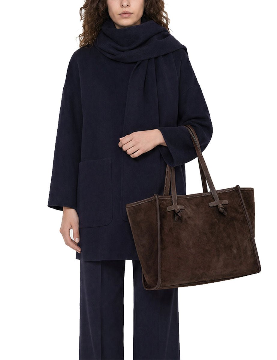 borsa pelle marcella marrone scuro - gianni chiarini - shopper