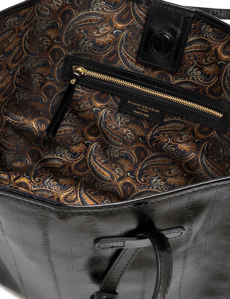 borsa pelle marcella nero - gianni chiarini - shopper