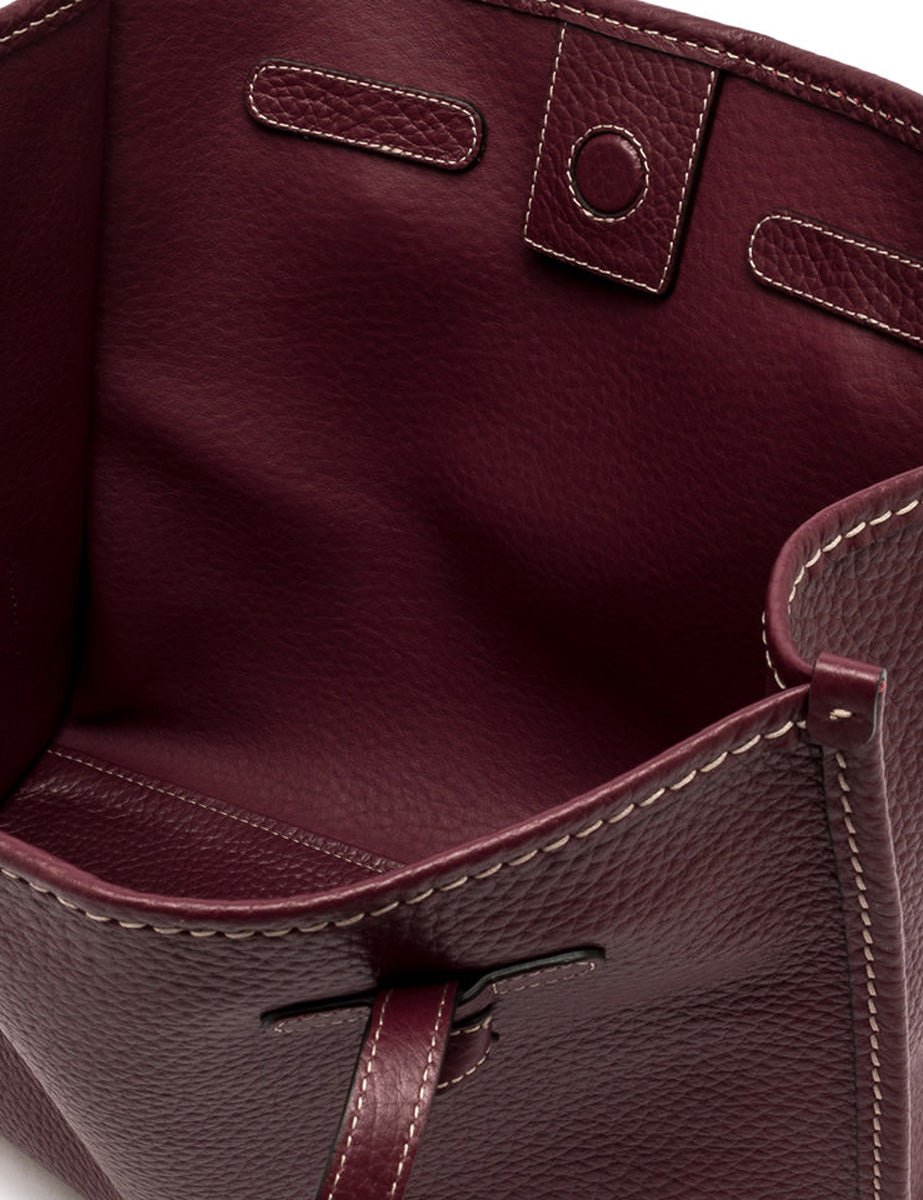 borsa pelle marcella wine berry - Frida SRL