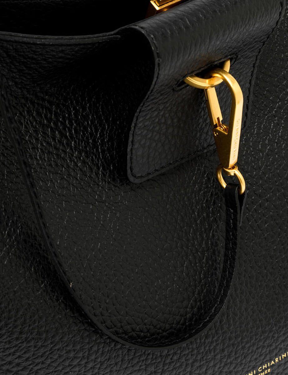 borsa pelle marisol nero - gianni chiarini - shopper