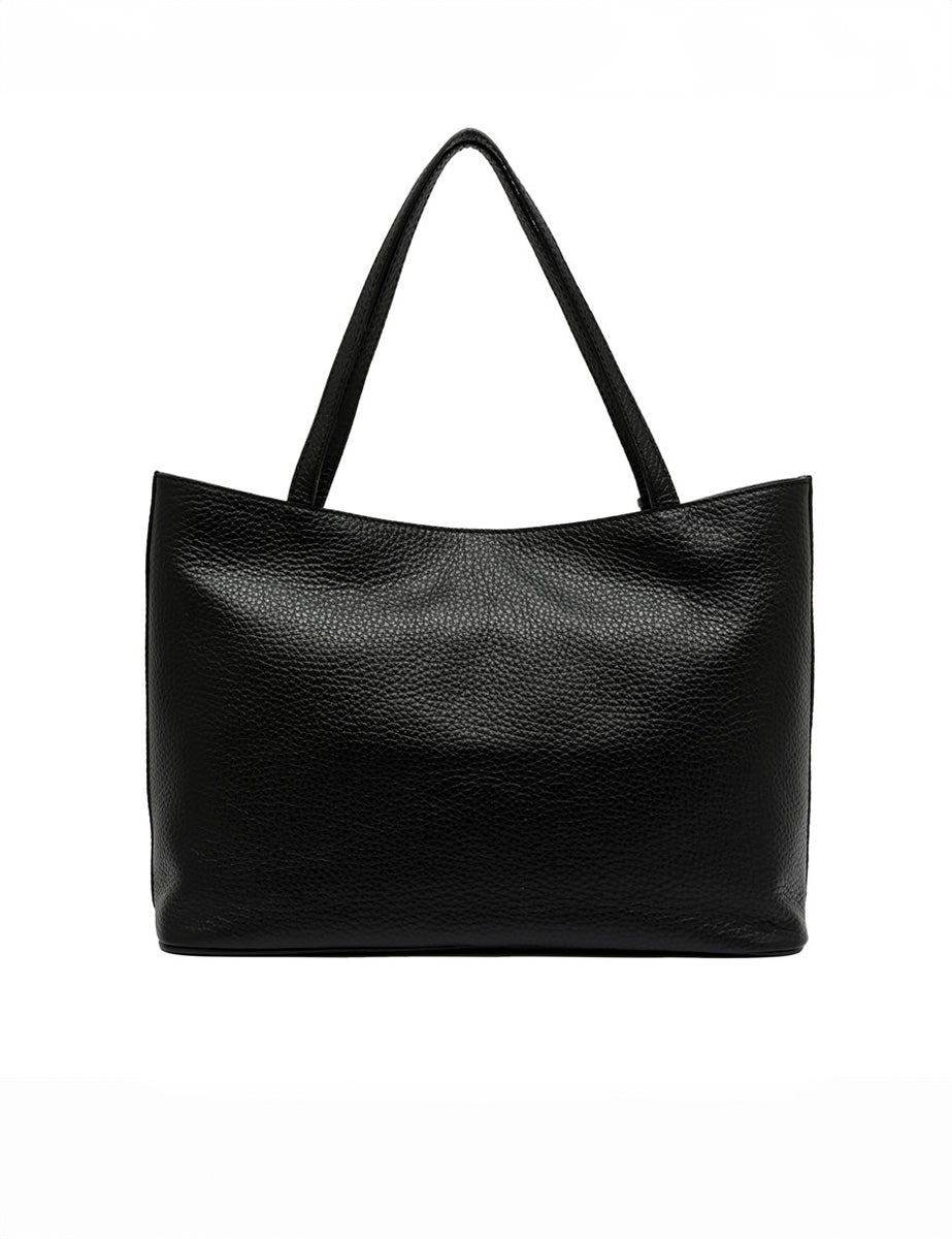 borsa pelle marisol nero - gianni chiarini - shopper