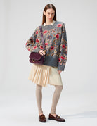 borsa pelle meg grigio chiaro - Frida SRL