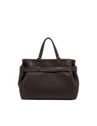 borsa pelle miranda marrone scuro - gianni chiarini - shopper