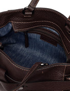 borsa pelle miranda marrone scuro - gianni chiarini - shopper