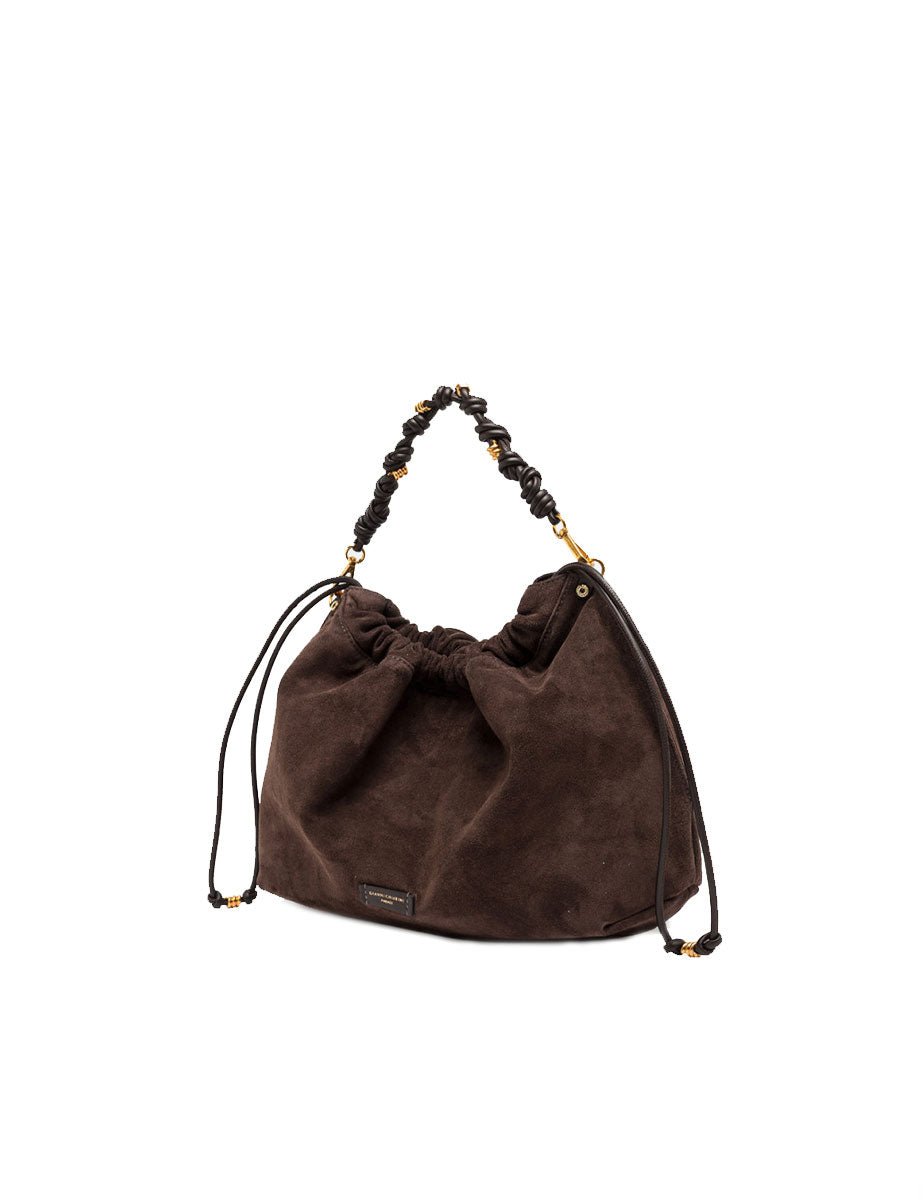 borsa pelle morgana marrone scuro - gianni chiarini - clutch