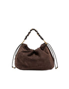 borsa pelle morgana marrone scuro - gianni chiarini - clutch