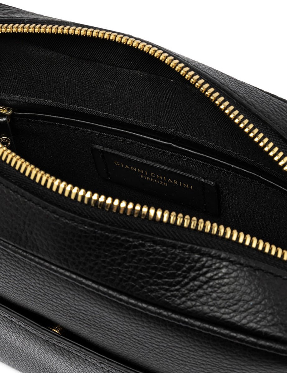 borsa pelle nina nero - gianni chiarini - clutch