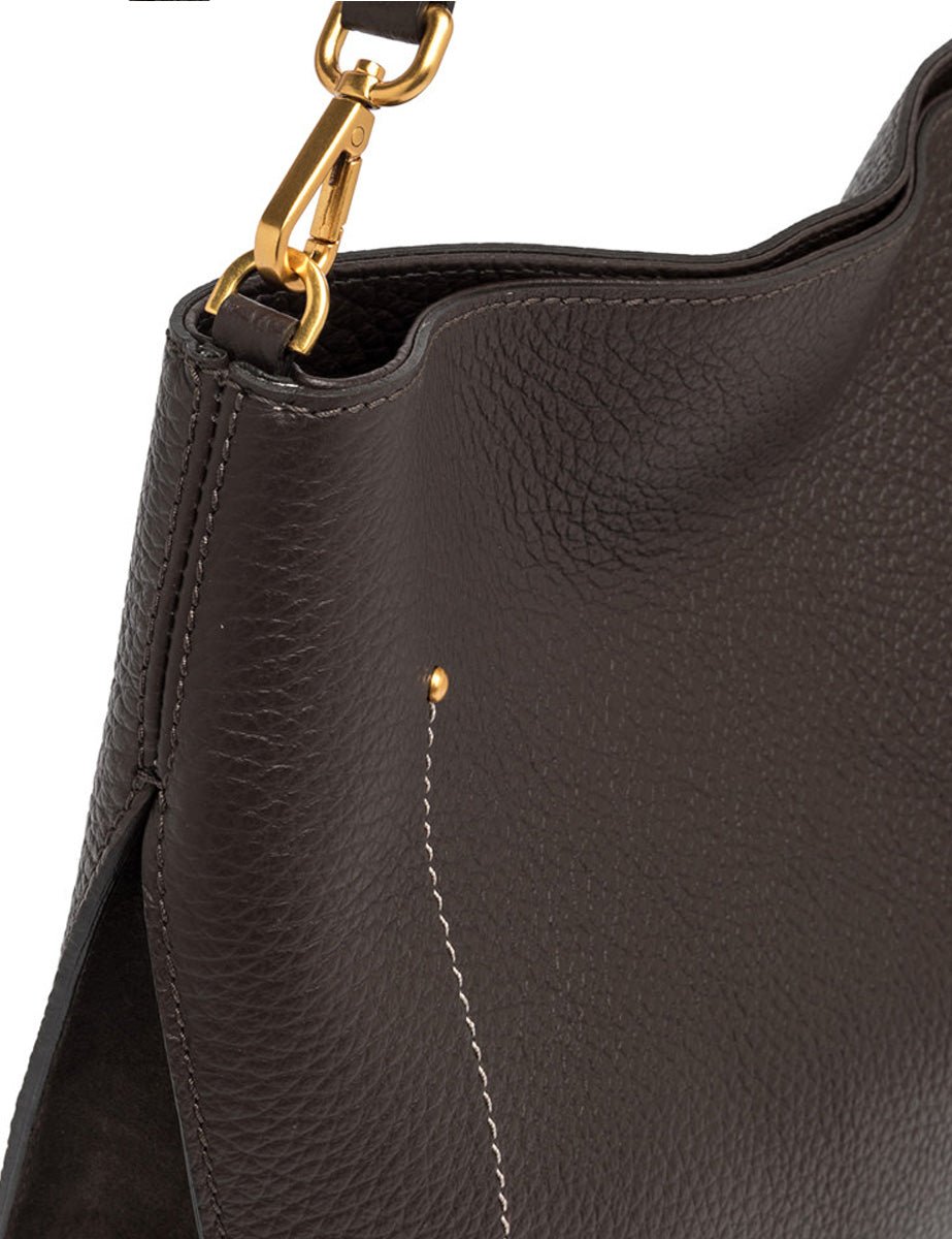 borsa pelle olga espresso - Frida SRL