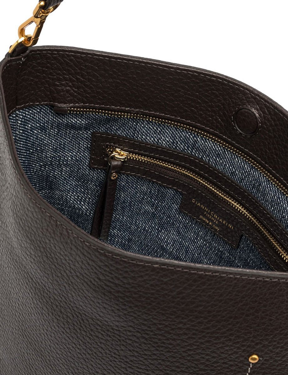 borsa pelle olga espresso - Frida SRL