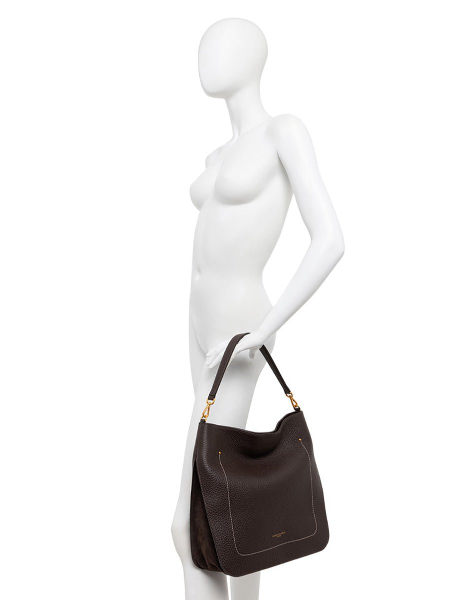borsa pelle olga espresso - Frida SRL