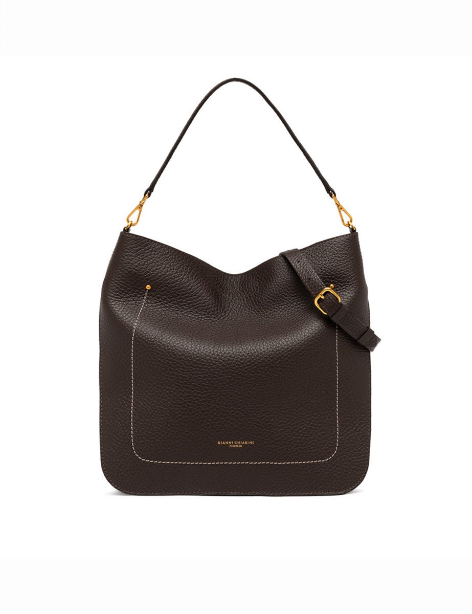 borsa pelle olga espresso - gianni chiarini - shopper