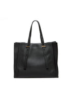 borsa pelle promise nero - minobossi - shopper