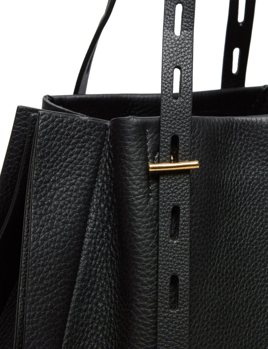 borsa pelle promise nero - minobossi - shopper