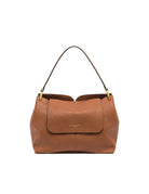 borsa pelle sandra marrone noce - gianni chiarini - clutch