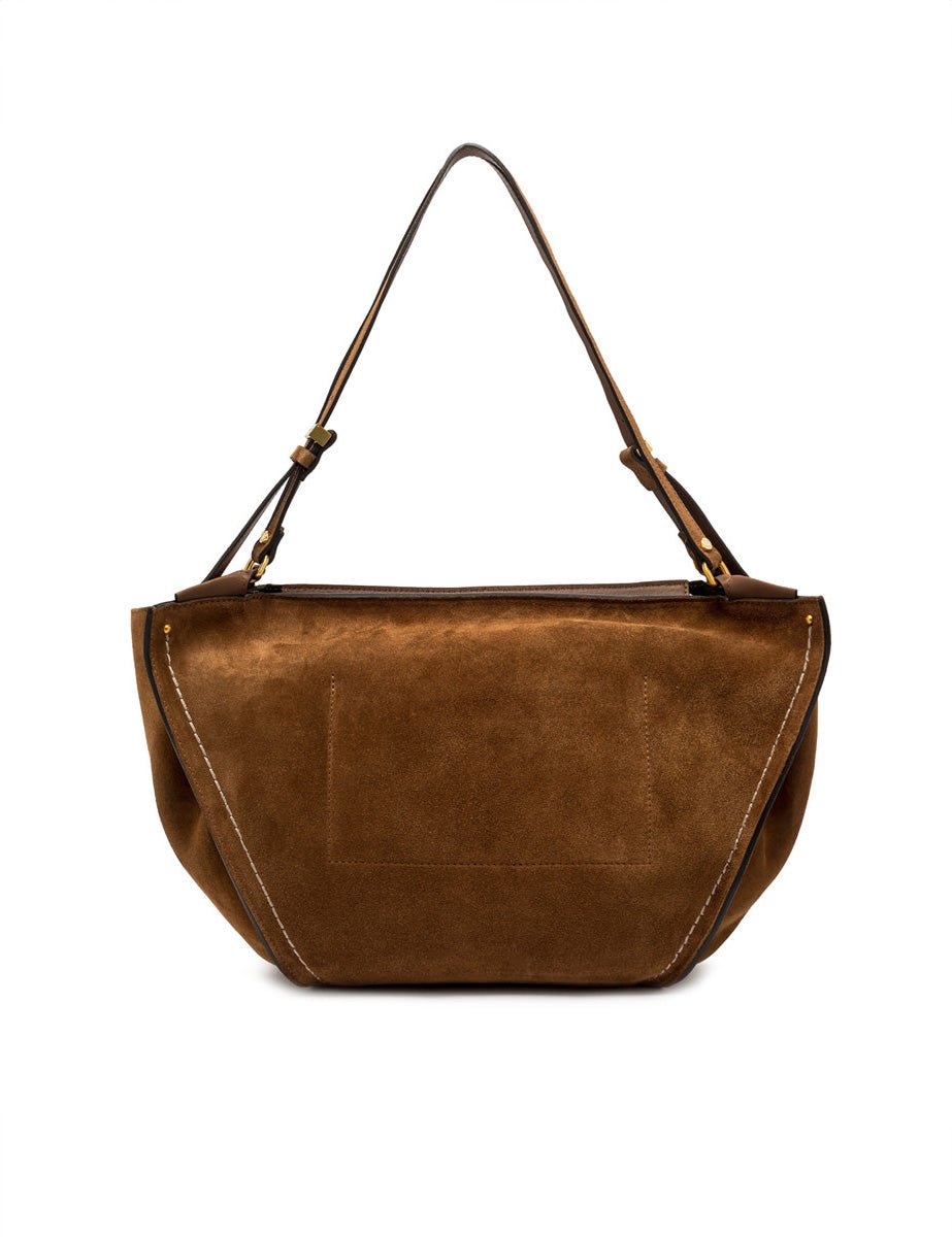 borsa pelle scamosciata bloom cognac - gianni chiarini - shopper