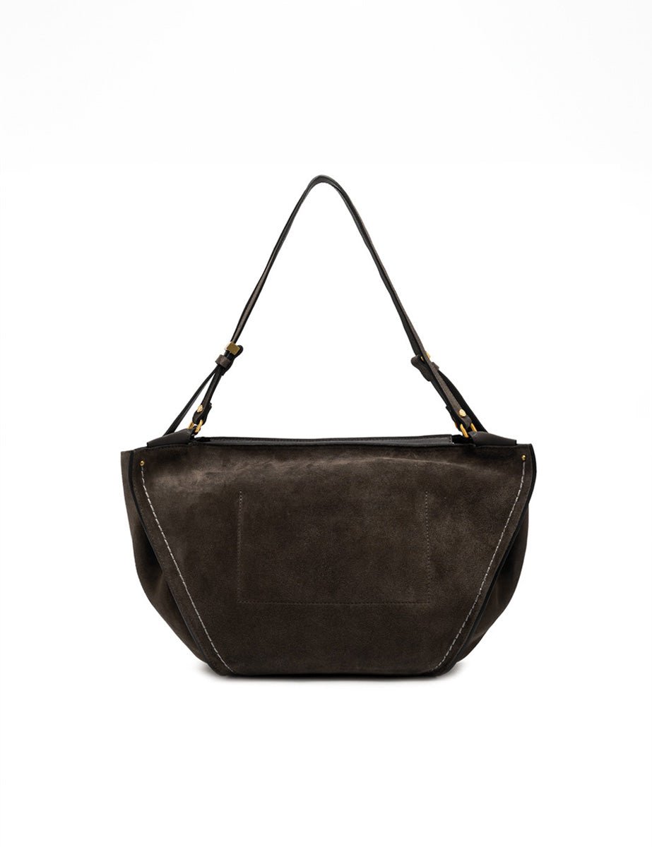 borsa pelle scamosciata bloom moka - gianni chiarini - shopper