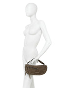 borsa pelle scamosciata cindy moka - gianni chiarini - clutch