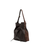 borsa pelle sienna marrone scuro - gianni chiarini - shopper