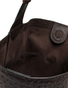 borsa pelle sienna marrone scuro - gianni chiarini - shopper