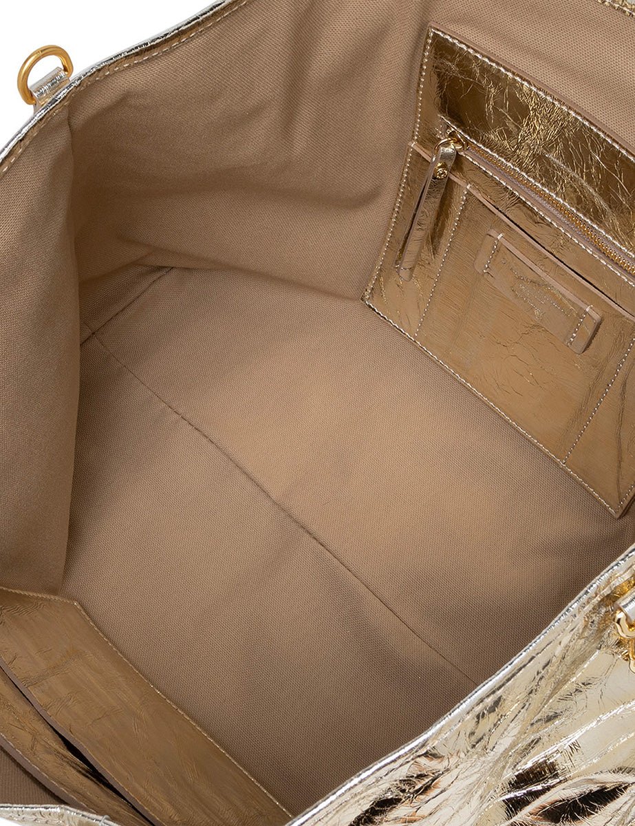 borsa pelle superlight gold mix - gianni chiarini - shopper