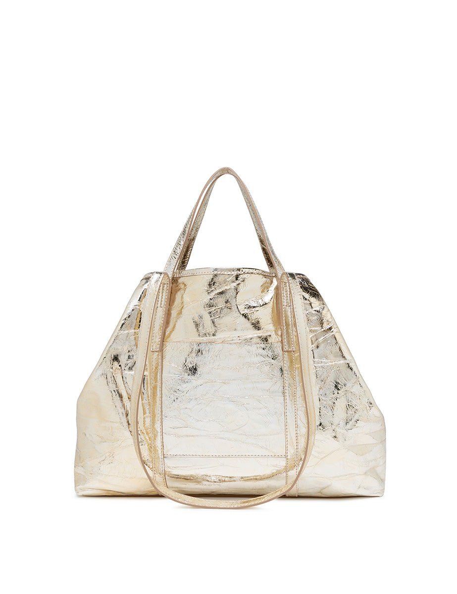 borsa pelle superlight gold mix - gianni chiarini - shopper