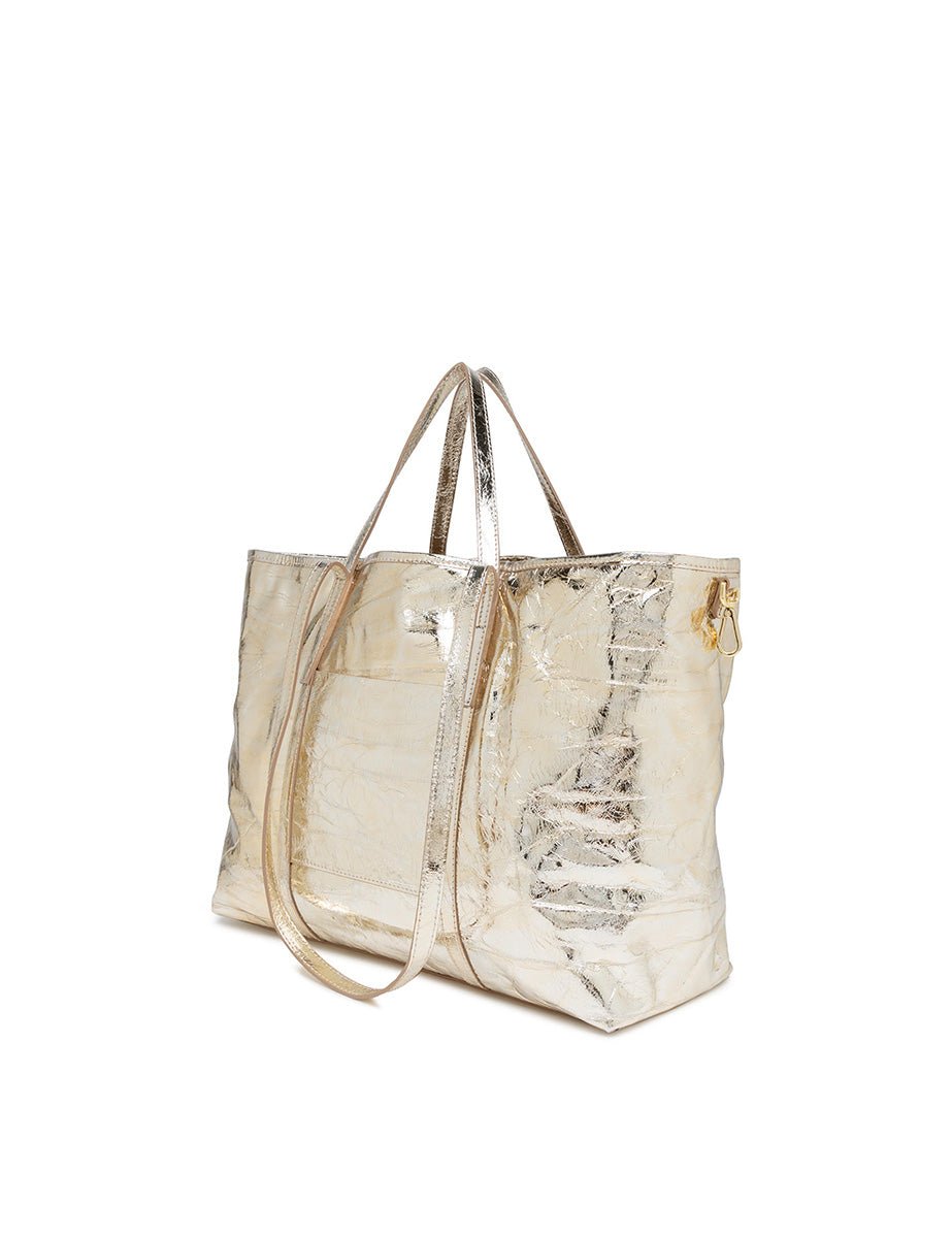 borsa pelle superlight gold mix - gianni chiarini - shopper