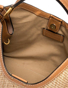 borsa pelle tessuto aurora naturale - gianni chiarini - shopper