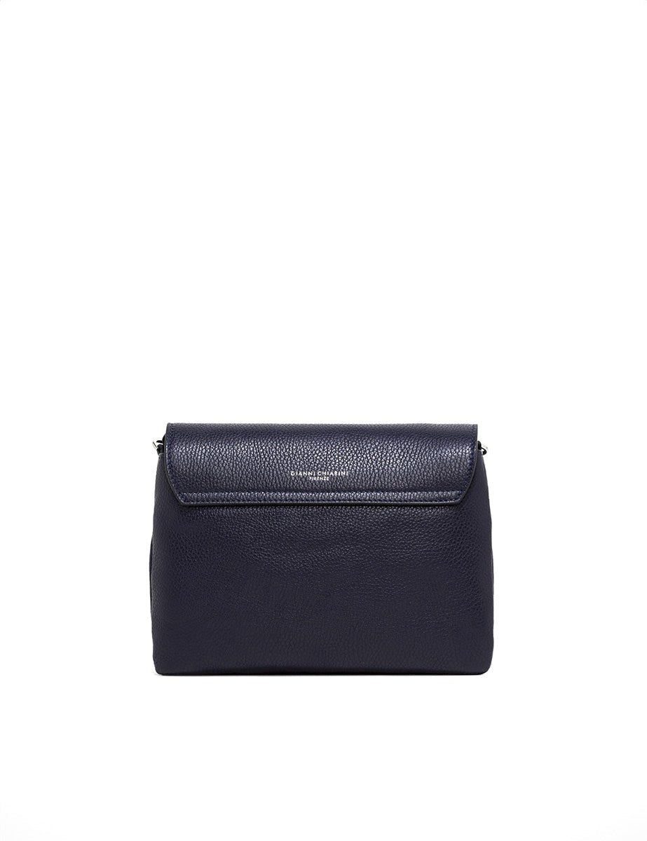borsa pelle three navy - gianni chiarini - clutch