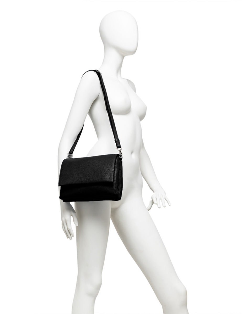 borsa pelle three navy - gianni chiarini - clutch