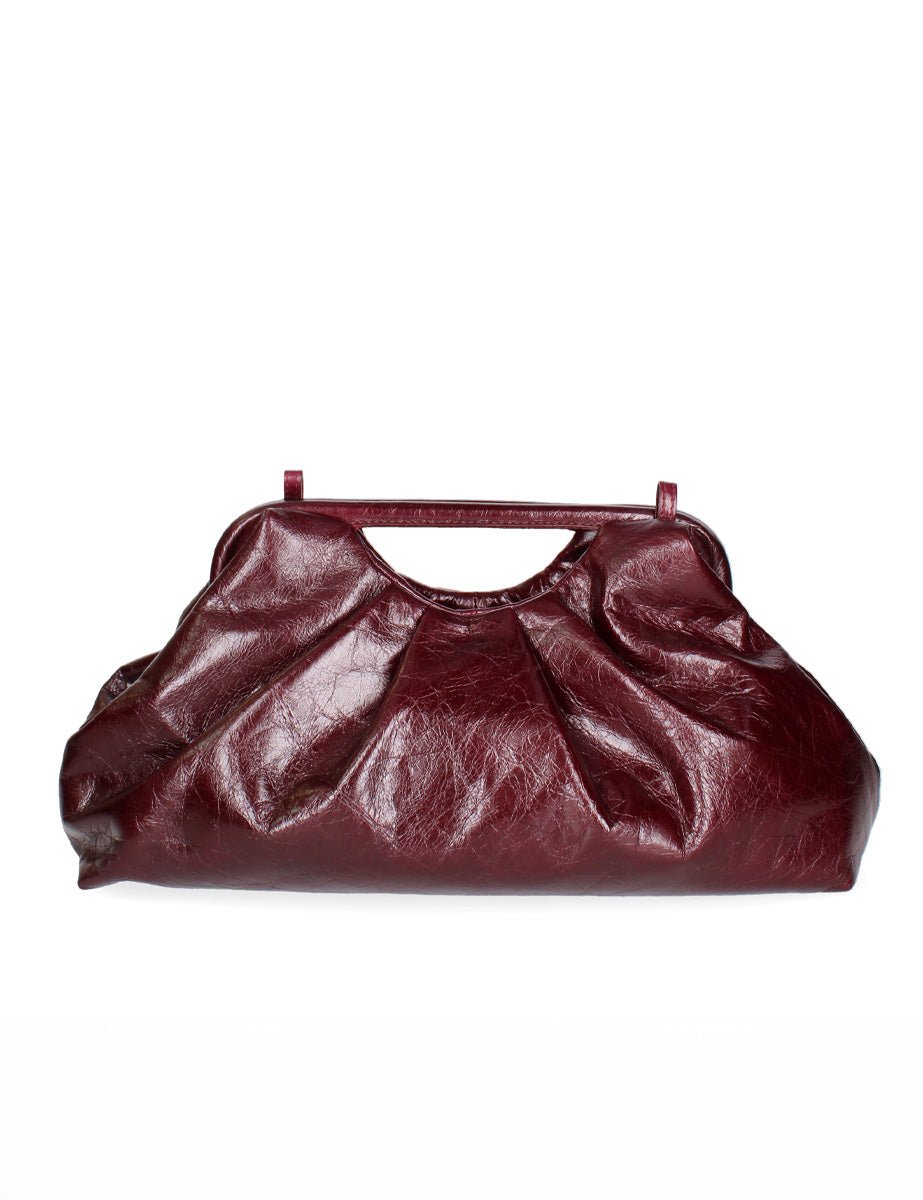 borsa pieghe manico rigido pelle ruby - my best bag - clutch