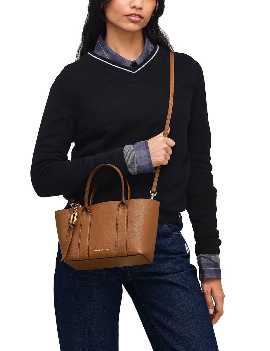 borsa pop j marc small work tote marrone argan - marc jacobs - shopper