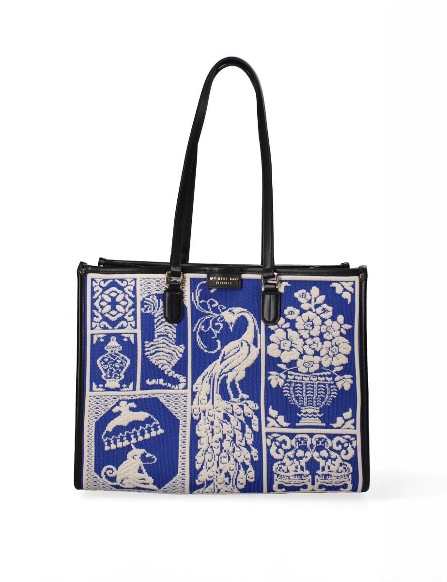 borsa shopper big azulejos royal - Frida SRL