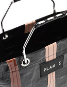 borsa shopper grande rosa marrone scuro - plan c - shopper