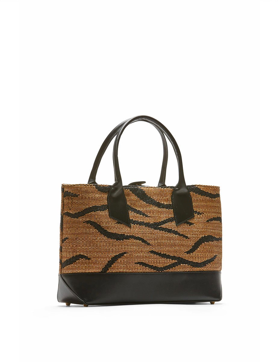 borsa shopper rafia tiger print - n21 alessandro dell'acqua - shopper