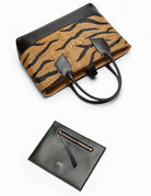borsa shopper rafia tiger print - n21 alessandro dell'acqua - shopper