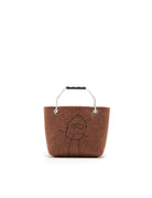 borsa shopper small marrone bruciato - plan c - shopper