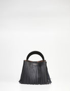 borsa small ingrid frange dark nero - Frida SRL