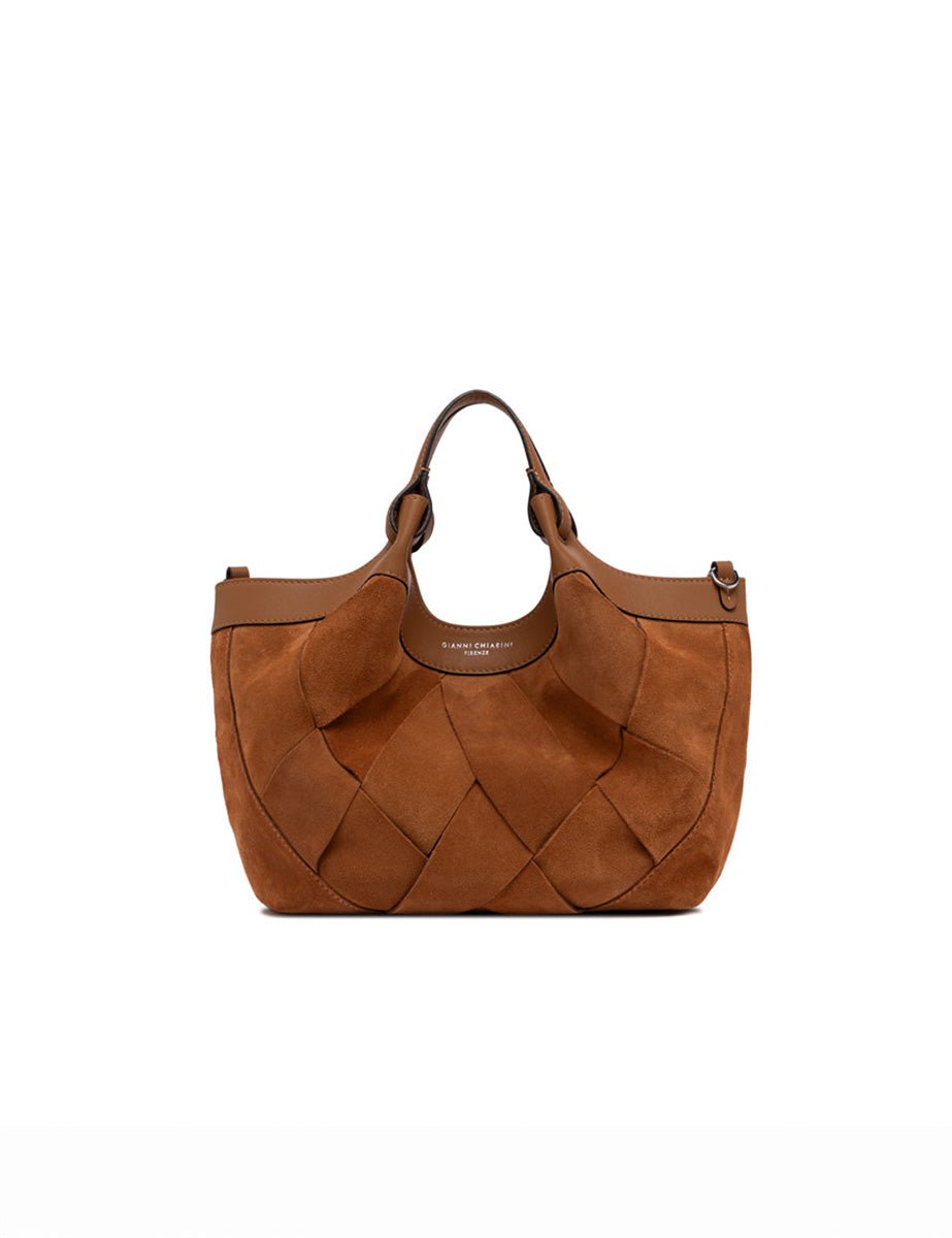 borsa suede dua caramel - gianni chiarini - shopper