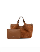 borsa suede dua caramel - gianni chiarini - shopper