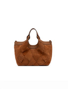 borsa suede dua caramel - gianni chiarini - shopper