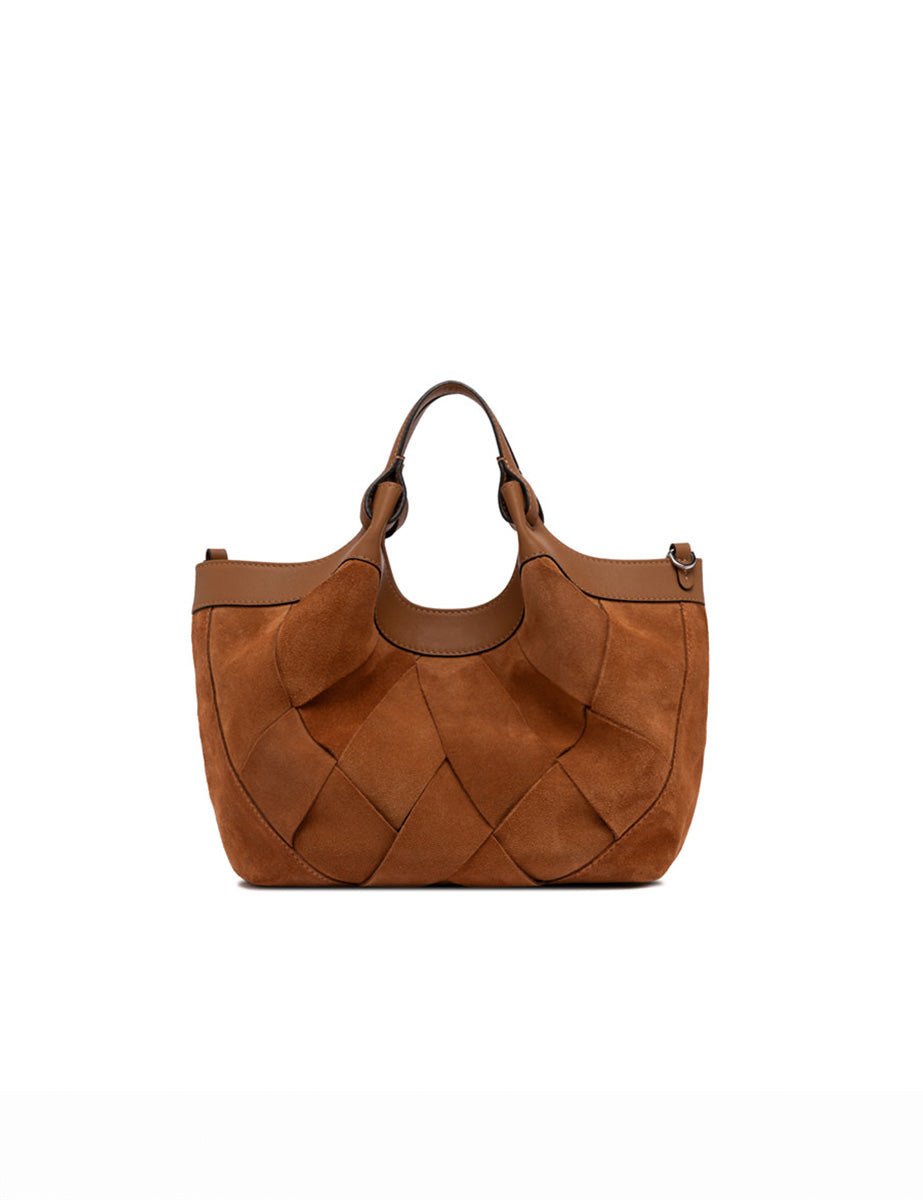 borsa suede dua caramel - gianni chiarini - shopper