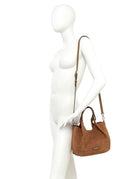 borsa suede dua nude - gianni chiarini - shopper