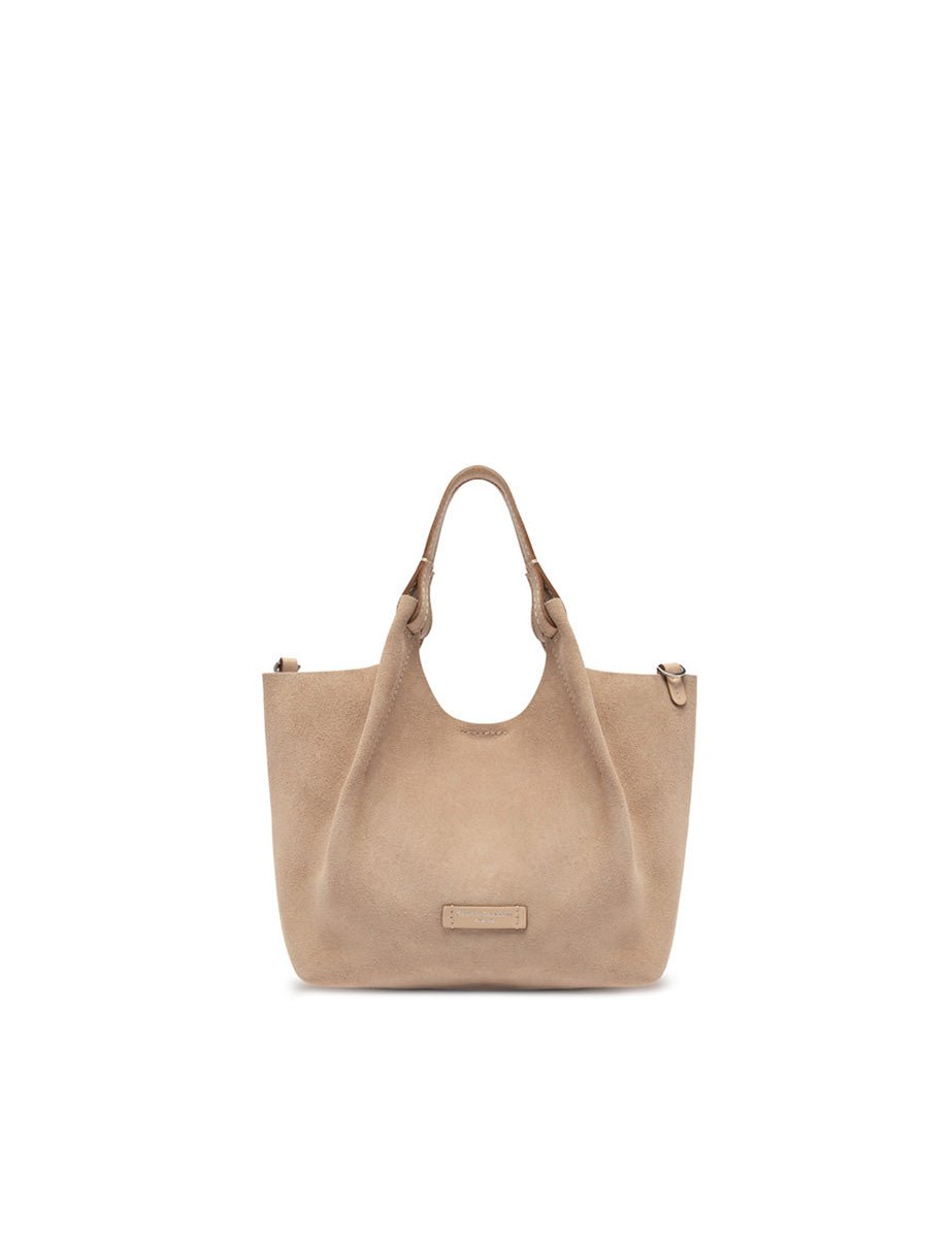 borsa suede dua nude - gianni chiarini - shopper