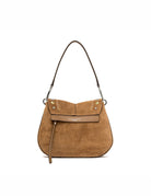 borsa suede helena round studs caramel - gianni chiarini - clutch