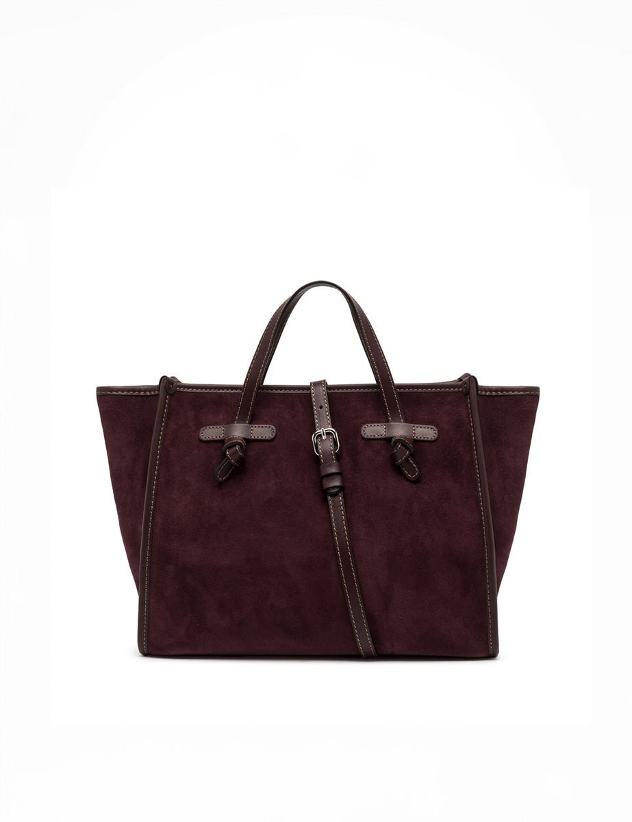 borsa suede marcella amarone - gianni chiarini - shopper