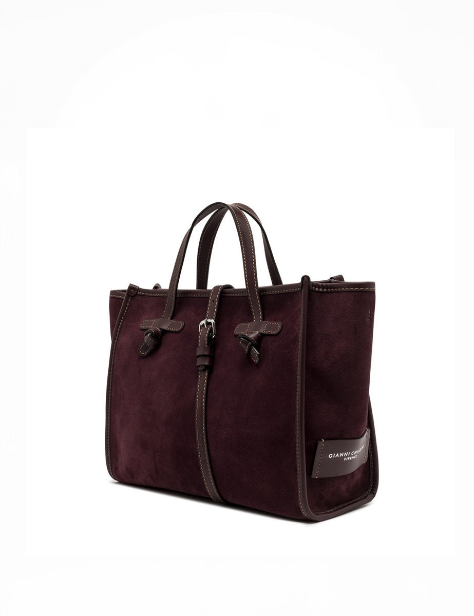 borsa suede marcella amarone - gianni chiarini - shopper