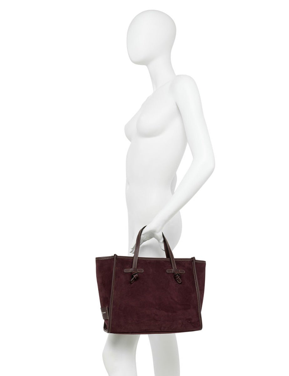 borsa suede marcella amarone - gianni chiarini - shopper
